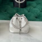 Jimmy Choo Clinch M Drawstring Pouch Bag – At a Glance