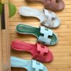 Hermès Oran Sandals – Pink Leather Slides