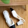 Chanel Slingback Heels – Classic Black & Beige Elegance