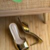 Gianvito Rossi Metallic & Leopard Pointed-Toe Mules