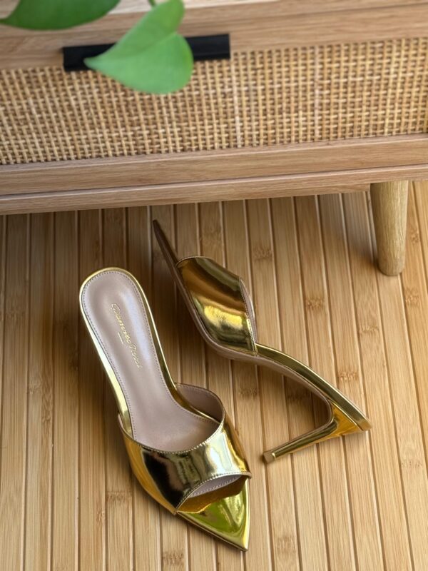 Gianvito Rossi Metallic & Leopard Pointed-Toe Mules