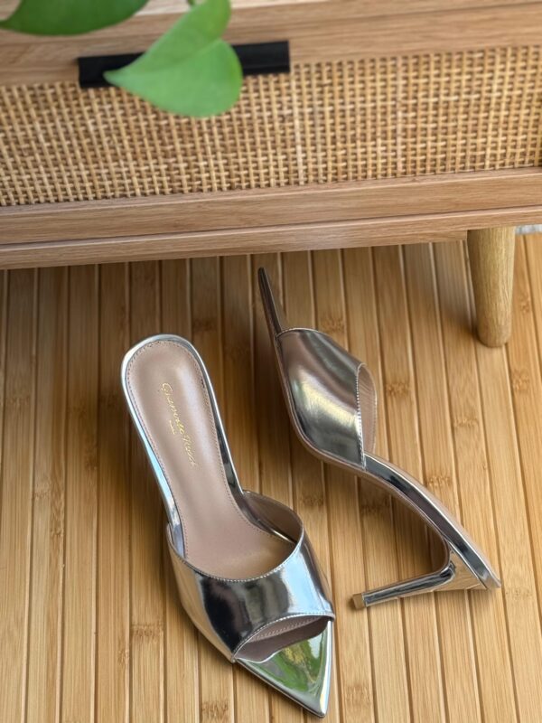Gianvito Rossi Metallic & Leopard Pointed-Toe Mules