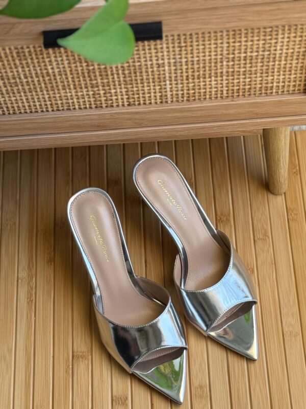 Gianvito Rossi Metallic & Leopard Pointed-Toe Mules