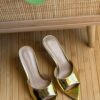 Gianvito Rossi Metallic & Leopard Pointed-Toe Mules