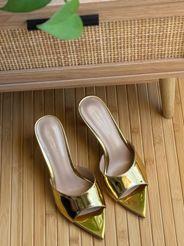 Gianvito Rossi Metallic & Leopard Pointed-Toe Mules