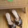 Gianvito Rossi Metallic & Leopard Pointed-Toe Mules