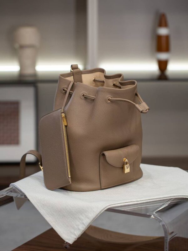 Canvas & Leather Bucket Bag
