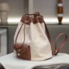 Canvas & Leather Bucket Bag
