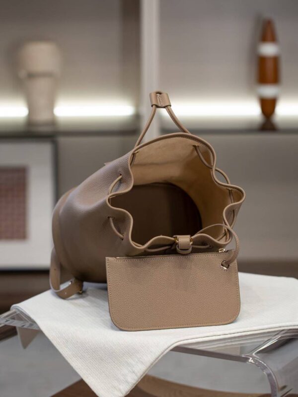 Canvas & Leather Bucket Bag