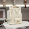 Canvas & Leather Bucket Bag