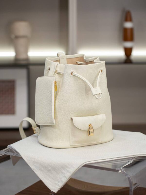 Canvas & Leather Bucket Bag