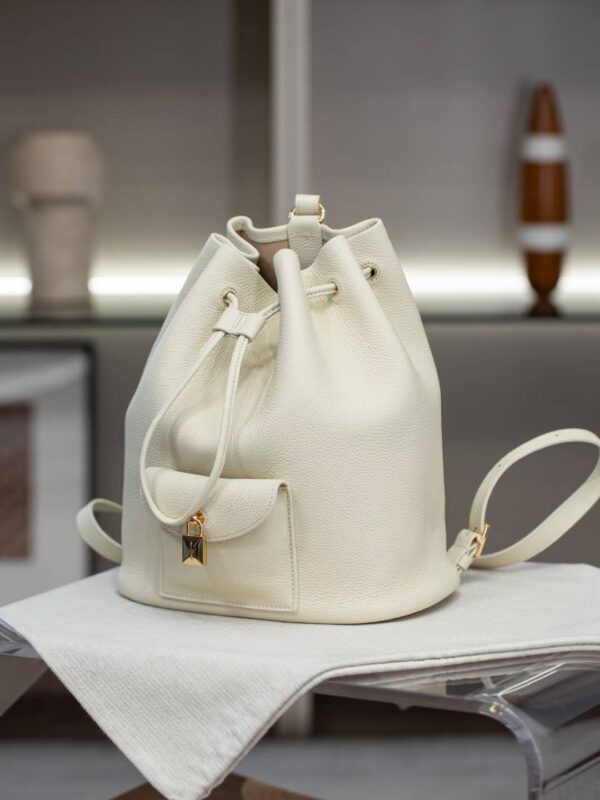 Canvas & Leather Bucket Bag