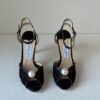 Jimmy Choo Sacora 85 Ivory Lace Pearl Sandals