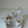 Jimmy Choo Sacora 85 Ivory Lace Pearl Sandals