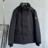 “Premium black hooded winter jacket for men – waterproof and windproof insulated coat”