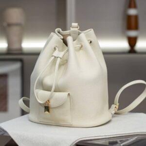 Canvas & Leather Bucket Bag